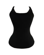 Scoop Neck Spaghetti Strap Ribbed Top Casual Sleeveless Slim Fit Tank