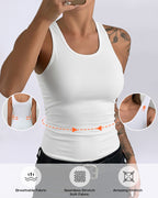 Women U-Neck Tummy Control Compression Tank Top Seamless Camisole Body Shaper Tanks for Women