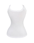 Scoop Neck Spaghetti Strap Ribbed Top Casual Sleeveless Slim Fit Tank