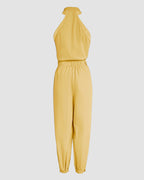 2 Pieces Outfits Sleeveless High Neck Cargo Pockets Design Top And Casual Cuffed Long Pants Set