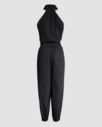 2 Pieces Outfits Sleeveless High Neck Cargo Pockets Design Top And Casual Cuffed Long Pants Set