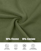 Built-in Bra Ribbed Round Neck Tank Top