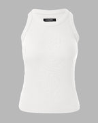 Built-in Bra Ribbed Round Neck Tank Top